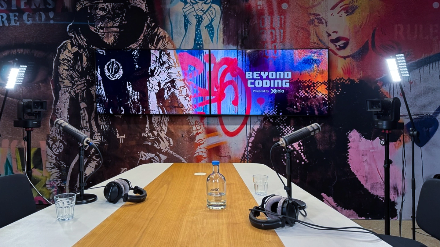 Florian Buetow in the studio with Patrick Akil for the Beyond Coding podcast